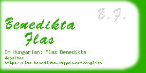 benedikta flas business card